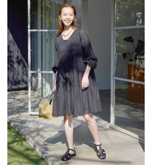 SLOBE IENA「《予約》コットンボイルティアードワンピース」|ワンピース|