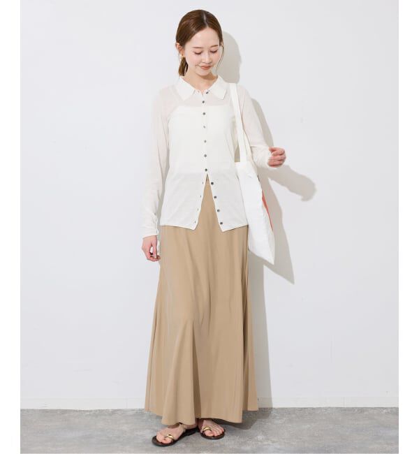 SLOBE IENA「《シリーズあり/予約》コットンシルク襟付きカーディガン」|カーディガン|