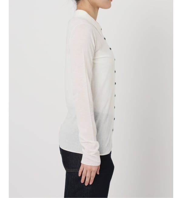 SLOBE IENA「《シリーズあり/予約》コットンシルク襟付きカーディガン」|カーディガン|