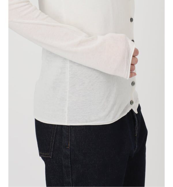 SLOBE IENA「《シリーズあり/予約》コットンシルク襟付きカーディガン」|カーディガン|