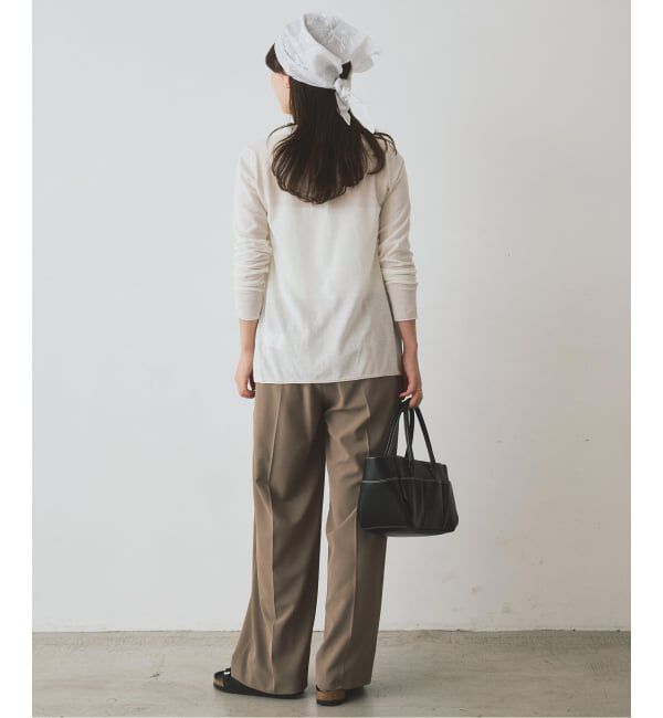 SLOBE IENA「《シリーズあり/予約》コットンシルク襟付きカーディガン」|カーディガン|