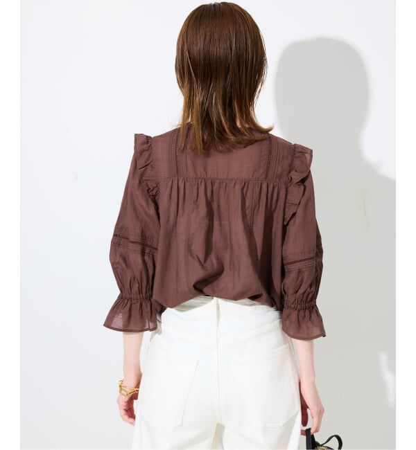 SLOBE IENA「《追加予約》コットンレーヨンレースブラウス」|シャツ・ブラウス|