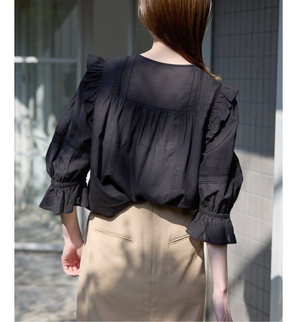 SLOBE IENA「《追加予約》コットンレーヨンレースブラウス」|シャツ・ブラウス|