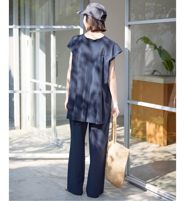 SLOBE IENA「《WEB限定/2枚セット/防しわ/撥水/接触冷感//追加予約》ブラウス&times;パンツセット」|シャツ・ブラウス|