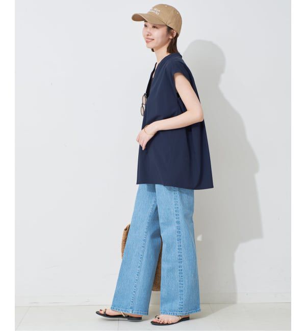 SLOBE IENA「《WEB限定/2枚セット/防しわ/撥水/接触冷感//追加予約》ブラウス&times;パンツセット」|シャツ・ブラウス|