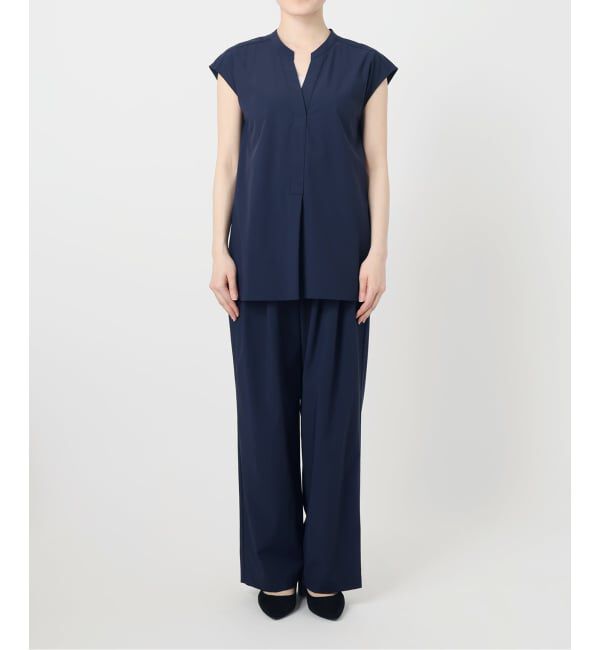 SLOBE IENA「《WEB限定/2枚セット/防しわ/撥水/接触冷感//追加予約》ブラウス&times;パンツセット」|シャツ・ブラウス|