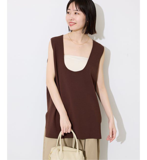 SLOBE IENA「《予約》Uネックノースリプルオーバー」|ニット・セーター|