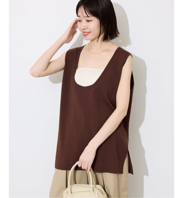 SLOBE IENA「《予約》Uネックノースリプルオーバー」|ニット・セーター|