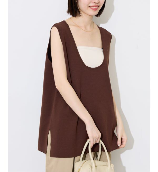 SLOBE IENA「《予約》Uネックノースリプルオーバー」|ニット・セーター|