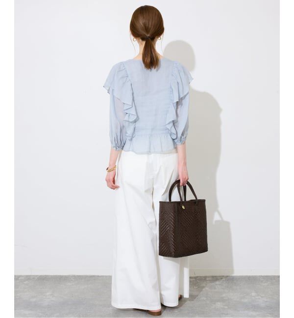 SLOBE IENA「《予約》ラミーフリルブラウス」|シャツ・ブラウス|
