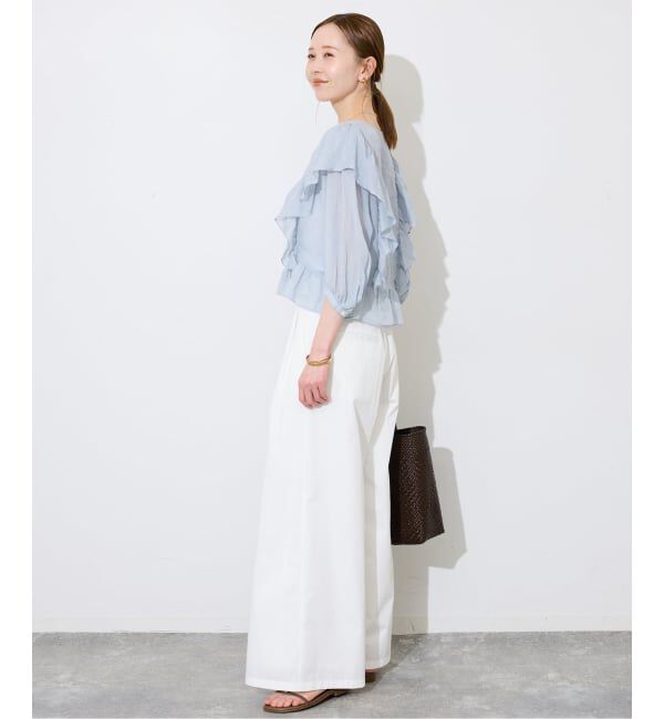 SLOBE IENA「《予約》ラミーフリルブラウス」|シャツ・ブラウス|