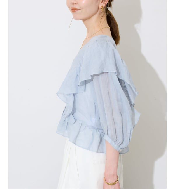 SLOBE IENA「《予約》ラミーフリルブラウス」|シャツ・ブラウス|