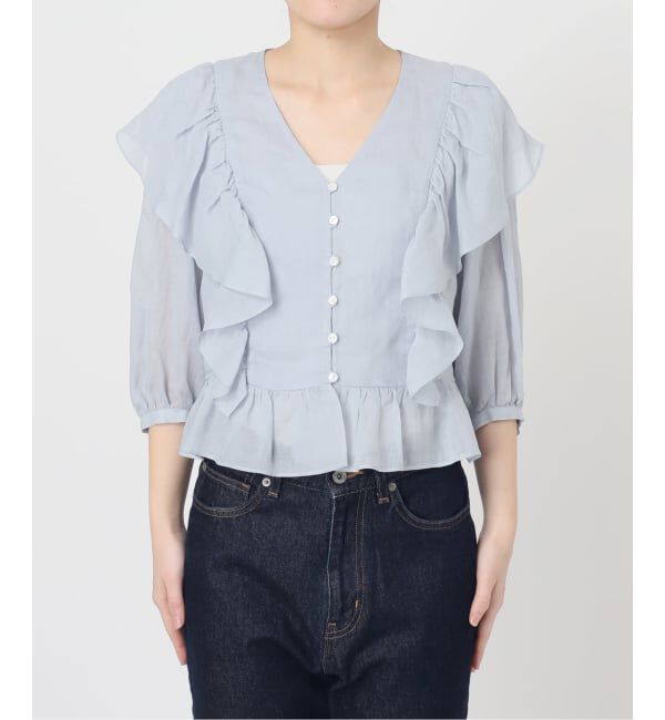 SLOBE IENA「《予約》ラミーフリルブラウス」|シャツ・ブラウス|
