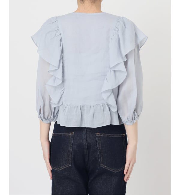 SLOBE IENA「《予約》ラミーフリルブラウス」|シャツ・ブラウス|
