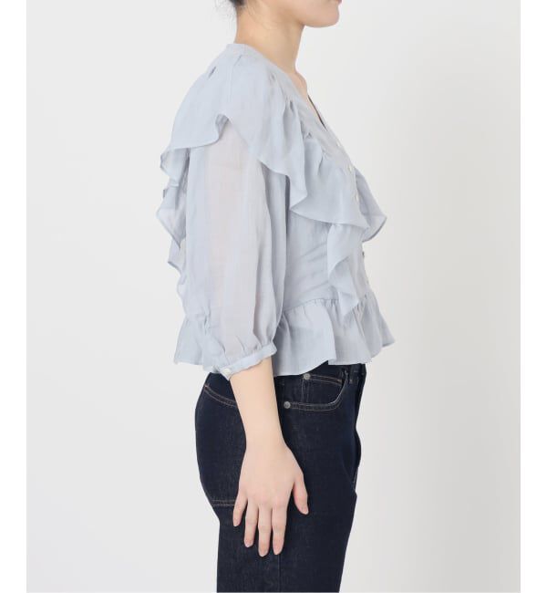 SLOBE IENA「《予約》ラミーフリルブラウス」|シャツ・ブラウス|