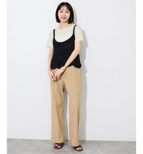 SLOBE IENA「《予約》レース柄Aラインニット」|ニット・セーター|