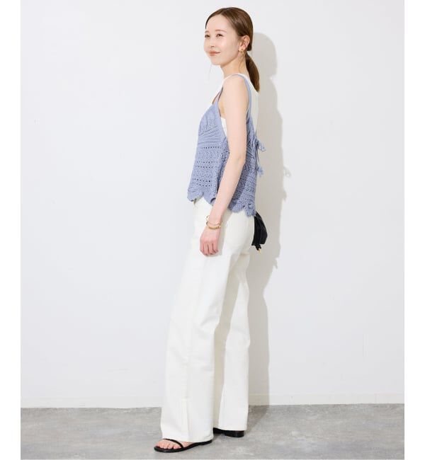 SLOBE IENA「《予約》レース柄Aラインニット」|ニット・セーター|