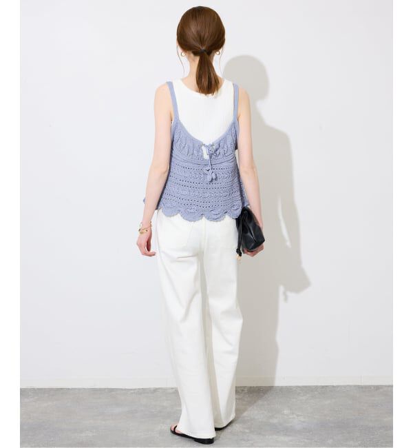 SLOBE IENA「《予約》レース柄Aラインニット」|ニット・セーター|