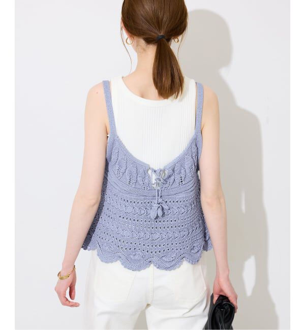 SLOBE IENA「《予約》レース柄Aラインニット」|ニット・セーター|