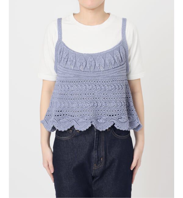 SLOBE IENA「《予約》レース柄Aラインニット」|ニット・セーター|