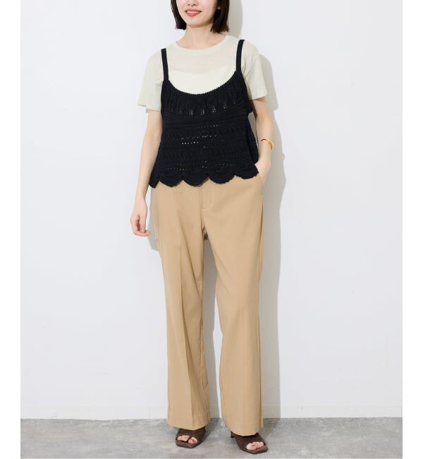 SLOBE IENA「《予約》レース柄Aラインニット」|ニット・セーター|