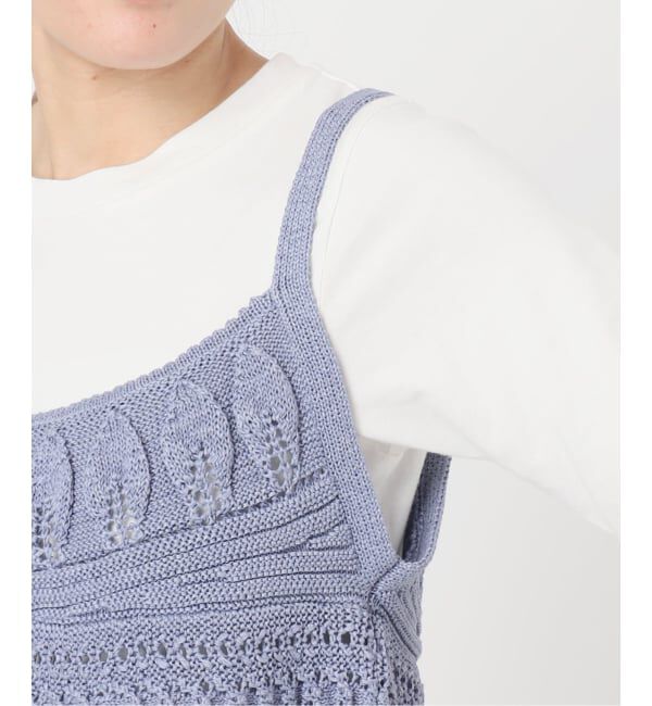 SLOBE IENA「《予約》レース柄Aラインニット」|ニット・セーター|