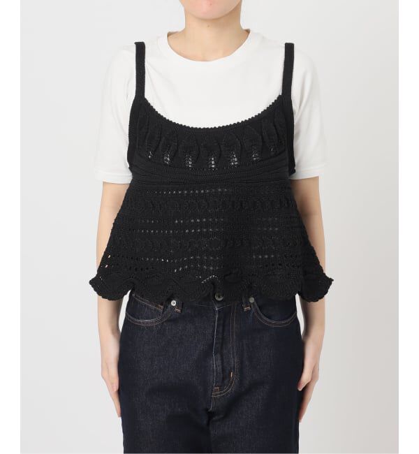 SLOBE IENA「《予約》レース柄Aラインニット」|ニット・セーター|