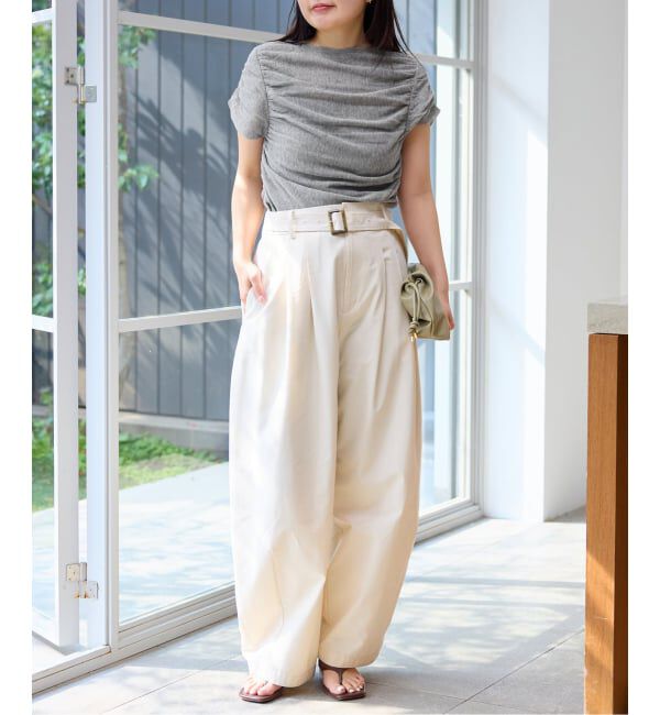 SLOBE IENA「《予約》ギャザーミニプルオーバー」|ニット・セーター|