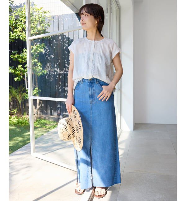 SLOBE IENA「《予約》ドットジャガードノースリーブブラウス」|シャツ・ブラウス|