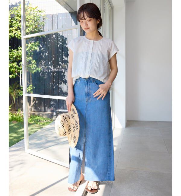 SLOBE IENA「《予約》ドットジャガードノースリーブブラウス」|シャツ・ブラウス|