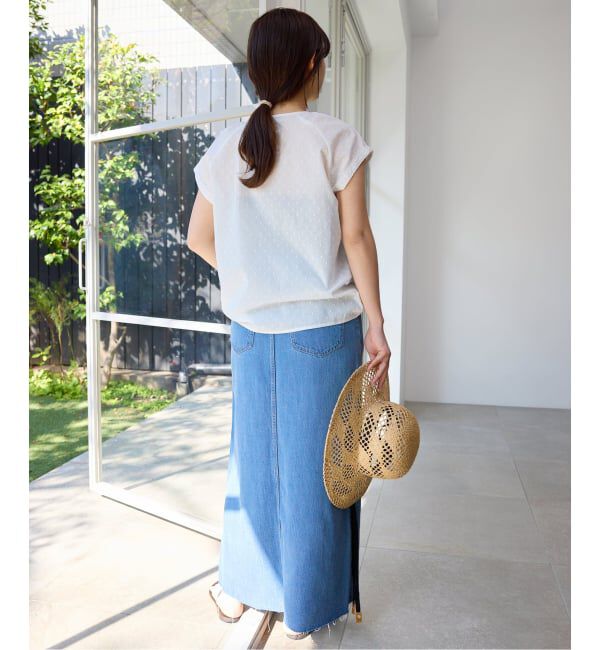 SLOBE IENA「《予約》ドットジャガードノースリーブブラウス」|シャツ・ブラウス|