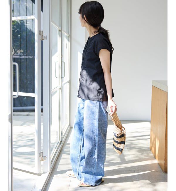 SLOBE IENA「《予約》ドットジャガードノースリーブブラウス」|シャツ・ブラウス|