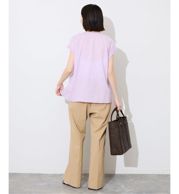 SLOBE IENA「《予約》ドットジャガードノースリーブブラウス」|シャツ・ブラウス|