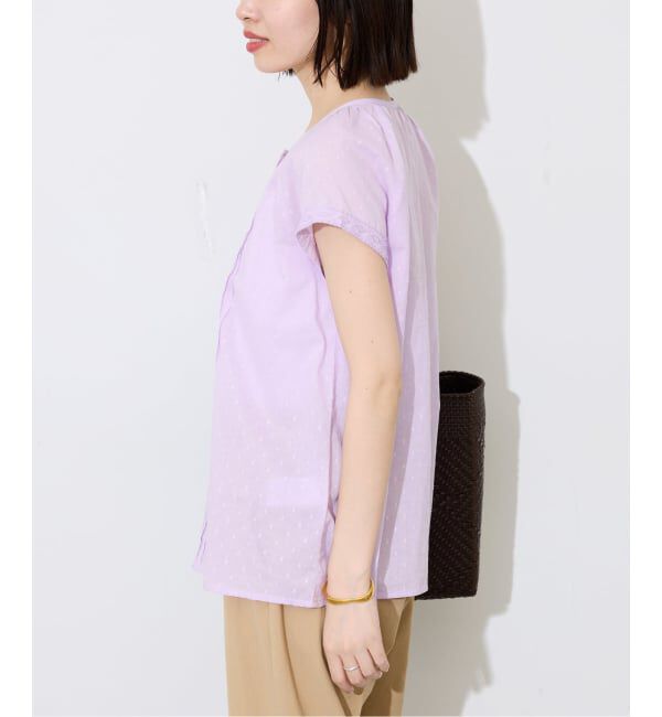 SLOBE IENA「《予約》ドットジャガードノースリーブブラウス」|シャツ・ブラウス|