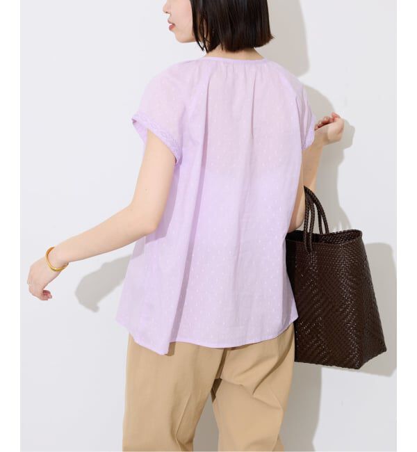 SLOBE IENA「《予約》ドットジャガードノースリーブブラウス」|シャツ・ブラウス|