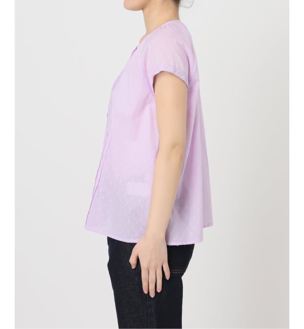 SLOBE IENA「《予約》ドットジャガードノースリーブブラウス」|シャツ・ブラウス|