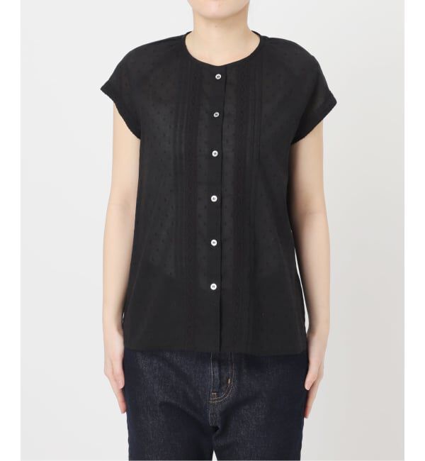 SLOBE IENA「《予約》ドットジャガードノースリーブブラウス」|シャツ・ブラウス|