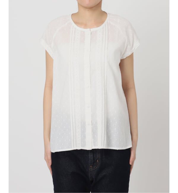 SLOBE IENA「《予約》ドットジャガードノースリーブブラウス」|シャツ・ブラウス|