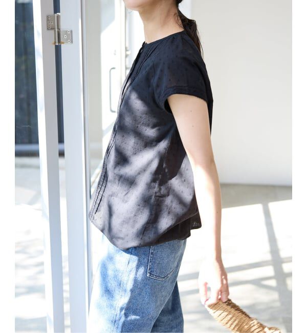 SLOBE IENA「《予約》ドットジャガードノースリーブブラウス」|シャツ・ブラウス|