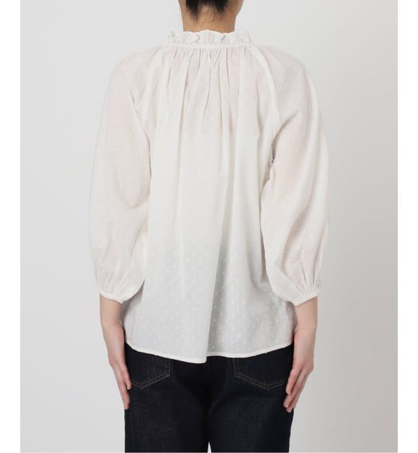 SLOBE IENA「《予約》ラメドットジャガード5分袖ブラウス」|シャツ・ブラウス|