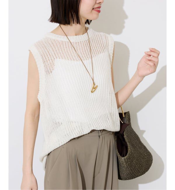 SLOBE IENA「《予約》KAYAノースリーブプルオーバー」|ニット・セーター|