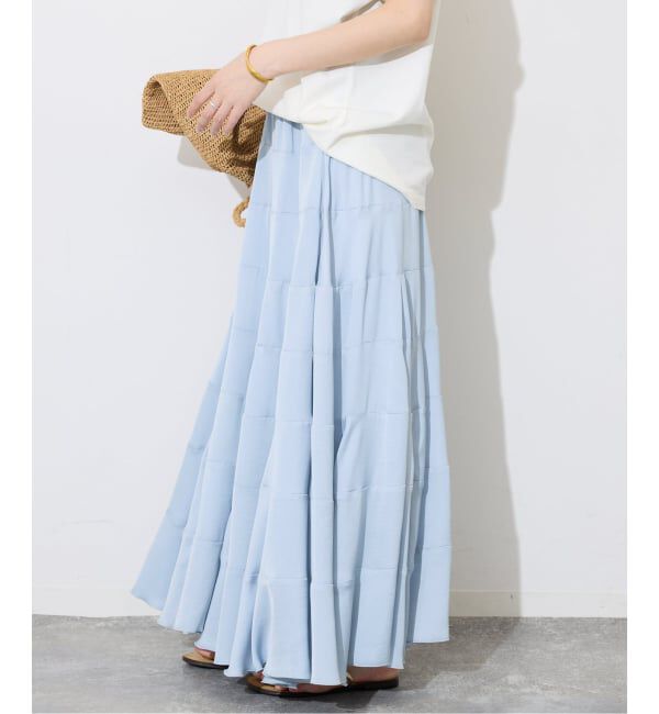 SLOBE IENA「《予約》ティアードフレアスカート」|スカート|