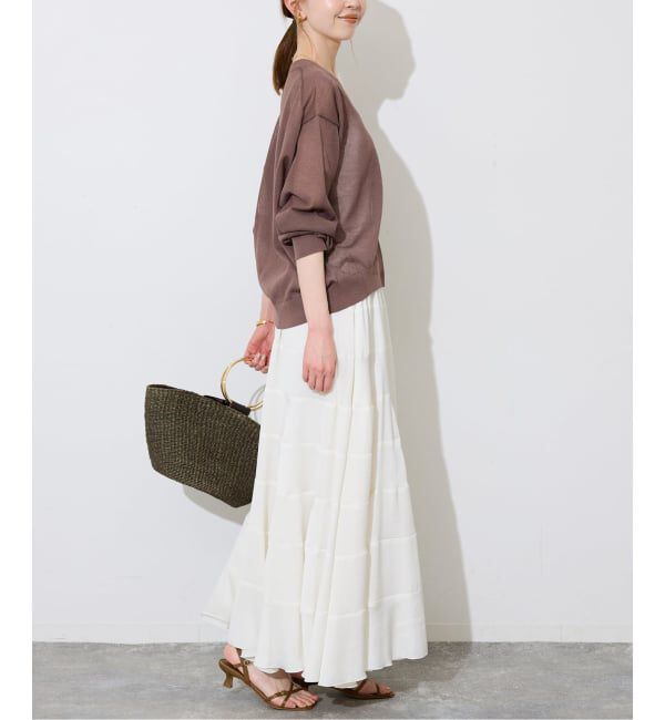 SLOBE IENA「《予約》ティアードフレアスカート」|スカート|