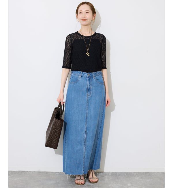 SLOBE IENA「《予約》ストレッチレースカットソー」|Tシャツ・カットソー|