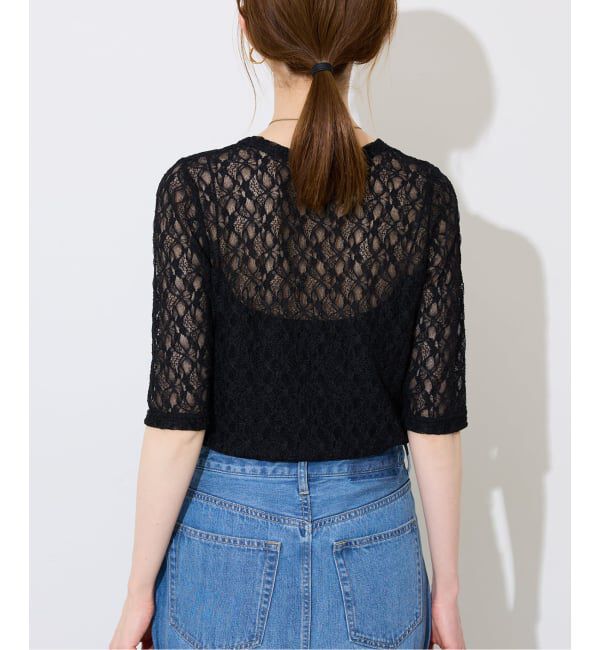 SLOBE IENA「《予約》ストレッチレースカットソー」|Tシャツ・カットソー|