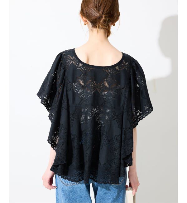 SLOBE IENA「《追加予約》レースフリルVネックブラウス」|シャツ・ブラウス|