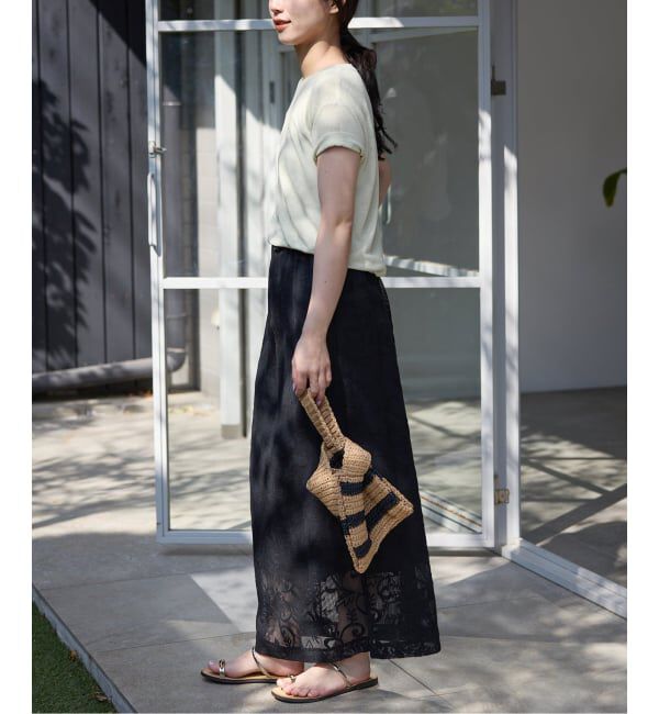 SLOBE IENA「《追加予約》スラブ天竺5分袖TEE」|Tシャツ・カットソー|