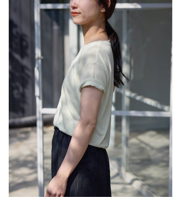 SLOBE IENA「《追加予約》スラブ天竺5分袖TEE」|Tシャツ・カットソー|