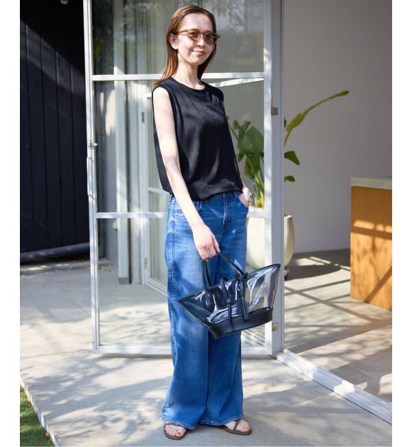 SLOBE IENA「《追加予約》スラブ天竺ノースリーブTEE」|Tシャツ・カットソー|