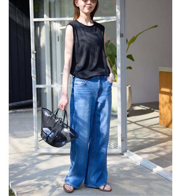 SLOBE IENA「《追加予約》スラブ天竺ノースリーブTEE」|Tシャツ・カットソー|